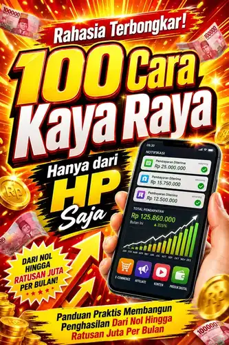 Cover 100 Cara Kaya Raya Hanya dari HP Saja GA01