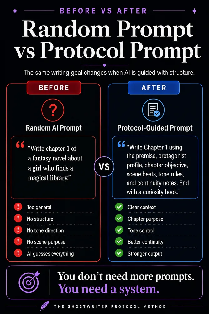 Before and after example 1 from The Ghostwriter Protocol Method