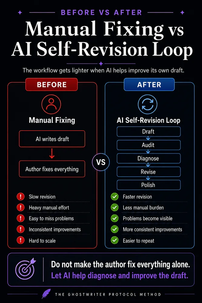 Before and after example 3 from The Ghostwriter Protocol Method