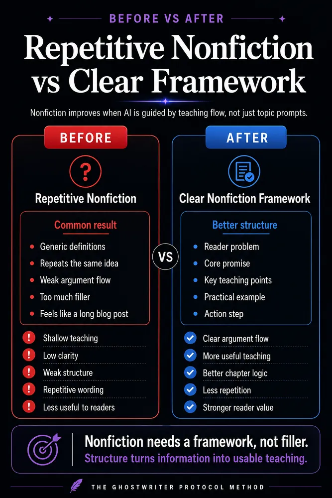 Before and after example 5 from The Ghostwriter Protocol Method