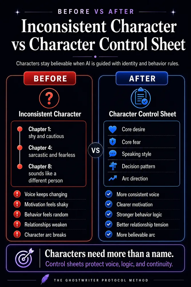 Before and after example 6 from The Ghostwriter Protocol Method
