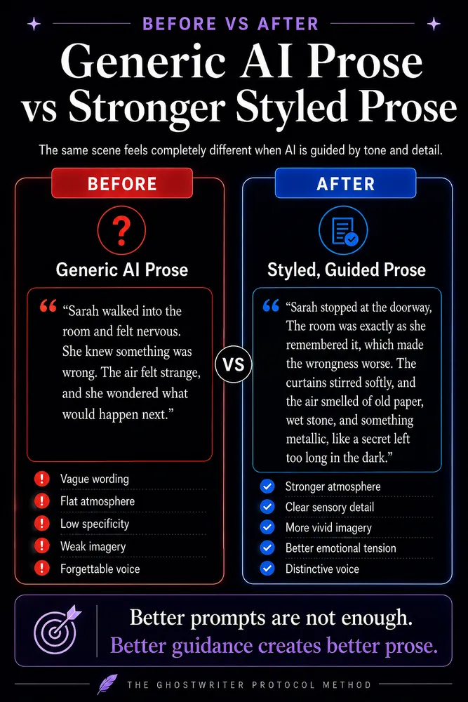 Before and after example 7 from The Ghostwriter Protocol Method
