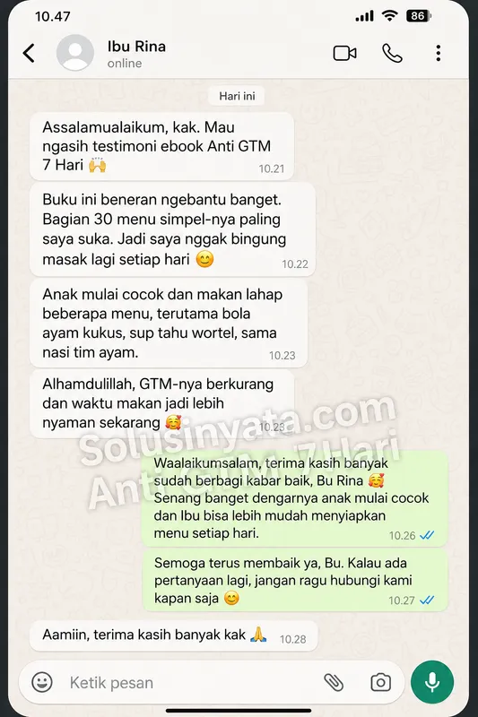 Review pembaca Anti-GTM 7 Hari 9